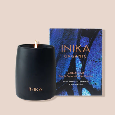 Buy Inika Organic Zanzibar Soy & Coconut Wax Candle 250g at One Fine Secret. Official Stockist. Clean Beauty Melbourne.