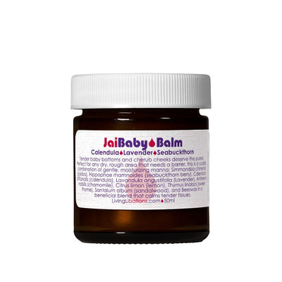Natural Baby Skin Balm. Buy Living Libations Jai Baby Balm 50ml at One Fine Secret. Official Stockist. Natural & Organic Skincare Clean Beauty Store in Melbourne, Australia.