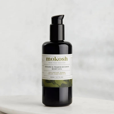 Award-winning Australian Organic Body Oil. Buy Mokosh Sesame and Frankincense Body Oil 200ml at One Fine Secret. Clean Beauty Store in Melbourne, Australia.