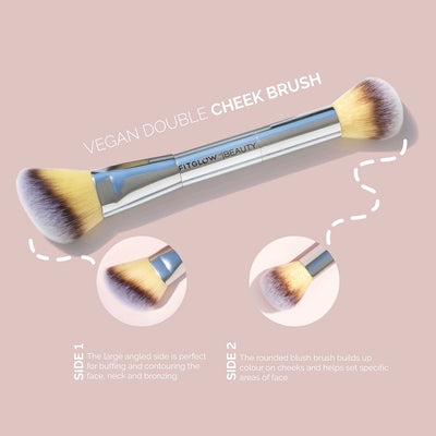 Buy Fitglow Beauty Vegan Teddy Double Cheek Brush at One Fine Secret. Official Stockist. Natural & Organic Makeup Clean Beauty Store in Melbourne, Australia.