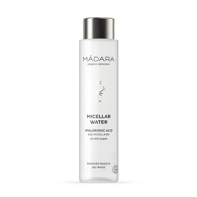Buy Madara Micellar Water with Hyaluronic Acid 400ml or 100ml at One Fine Secret. Official Stockist. Natural & Organic Skincare Makeup. Clean Beauty Melbourne.