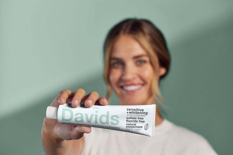 Buy Davids Sensitive+Whitening nano-Hydroxyapatite Toothpaste at One Fine Secret. Davids Natural Toothpaste Australia. Natural & Organic Clean Beauty Store in Melbourne.