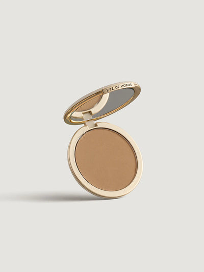 Buy Eye of Horus Pressed Powder in Medium/Yellow colour at One Fine Secret Clean Beauty.