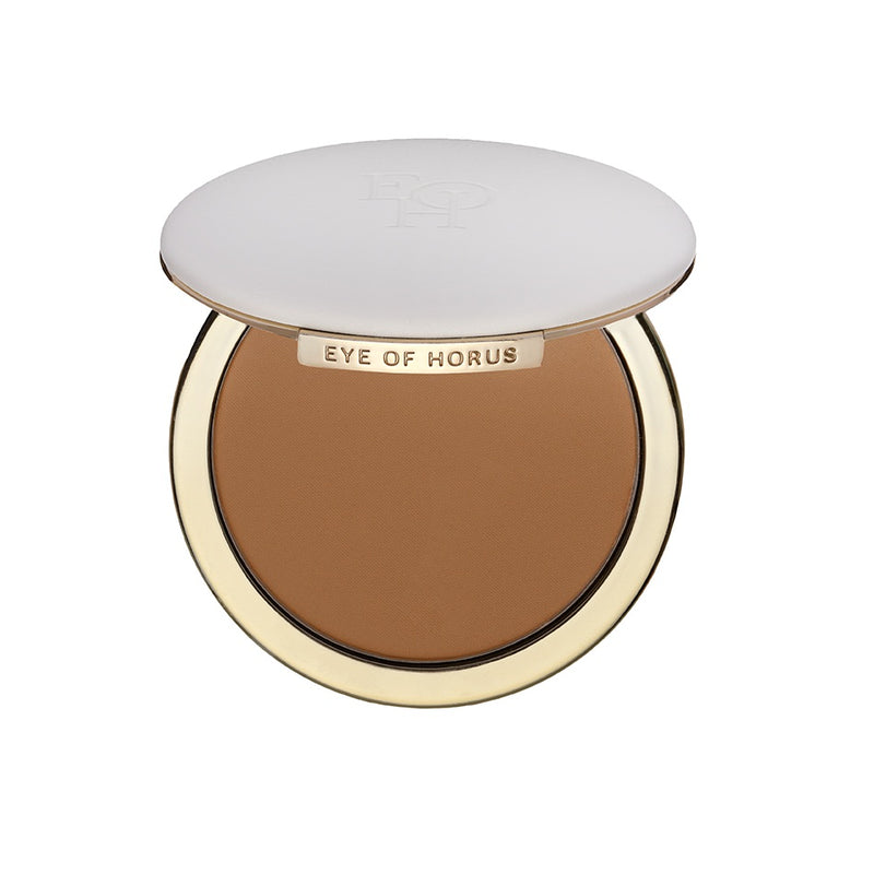 Buy Eye of Horus Pressed Powder in Tan/Olive colour at One Fine Secret Clean Beauty.