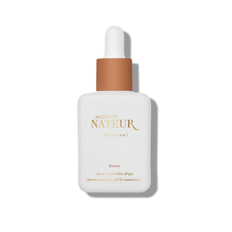 Buy Agent Nateur holi (sun) dewy tinted skin drops SPF50 in HONEY - medium to deep tan complexions at One Fine Secret. Official Stockist in Melbourne, Australia.