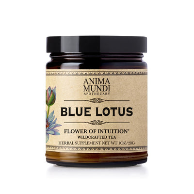 Anima Mundi Apothecary Herbal Tea. Buy Anima Mundi Blue Lotus Flower Of Intuition Wildcrafted Tea at One Fine Secret. Official Australian Stockist. Clean Beauty Melbourne.
