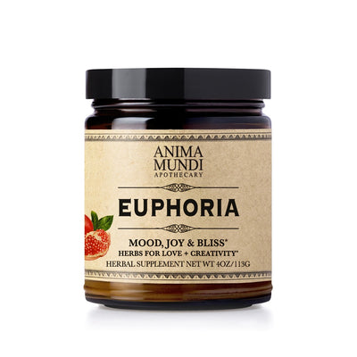 Anima Mundi Apothecary Herbal Supplement. Buy Anima Mundi Euphoria Mood, Joy & Bliss Powder at One Fine Secret. Official Australian Stockist. Clean Beauty Melbourne.