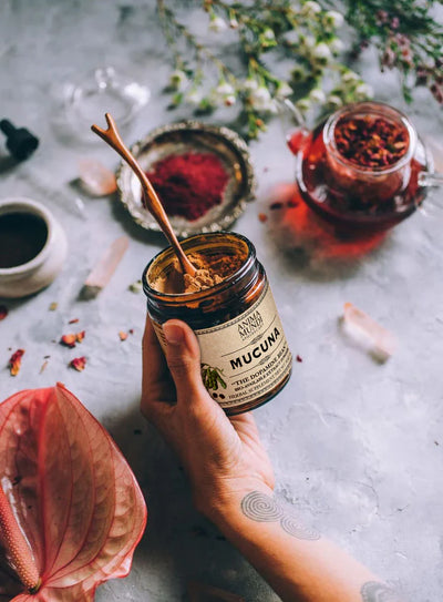Anima Mundi Apothecary Herbal Supplement. Buy Anima Mundi Mucuna "The Dopamine Bean" Powder at One Fine Secret. Official Australian Stockist. Clean Beauty Melbourne.