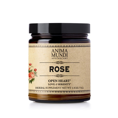 Anima Mundi Apothecary Herbal Supplement. Buy Anima Mundi Rose Open Heart (Love + Serenity) Powder at One Fine Secret. Official Australian Stockist. Clean Beauty Melbourne