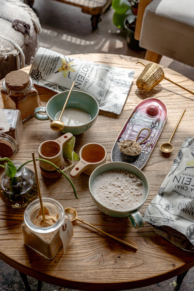 Buy Anima Mundi Vanilla Chai Protein Superfood Powder 567g at One Fine Secret Clean Beauty.