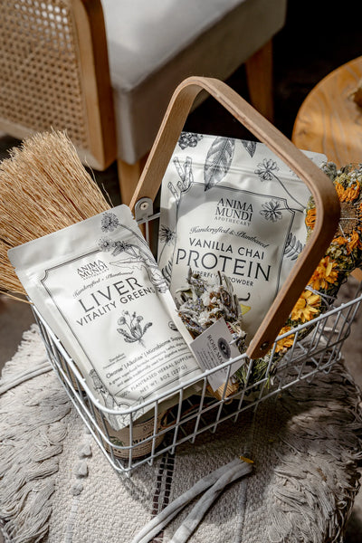 Buy Anima Mundi Vanilla Chai Protein Superfood Powder 567g at One Fine Secret Clean Beauty.