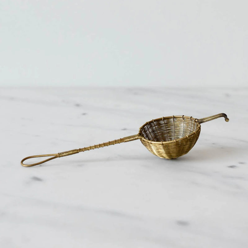 Buy Anima Mundi Woven Brass Small Tea Strainer at One Fine Secret Clean Beauty.