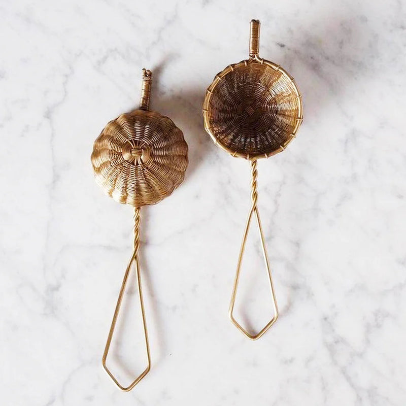Buy Anima Mundi Woven Brass Small Tea Strainer at One Fine Secret Clean Beauty.