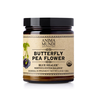 Anima Mundi Apothecary Herbal Supplement. Buy Anima Mundi Butterfly Pea Flower Blue Healer Powder 128g at One Fine Secret. Official Australian Stockist. Clean Beauty Melbourne.