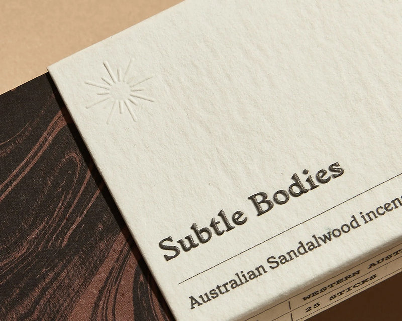 Buy Subtle Bodies Premium Natural Incense (25 Sticks) - Australian Sandalwood at One Fine Secret.