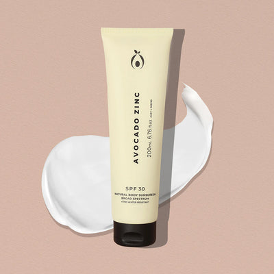 Buy Avocado Zinc SPF 30 Natural Body Sunscreen 200ml at One Fine Secret Clean Beauty.