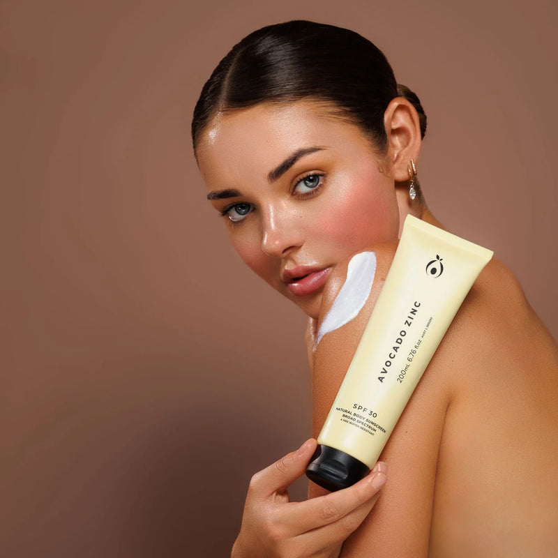 Buy Avocado Zinc SPF 30 Natural Body Sunscreen 200ml at One Fine Secret Clean Beauty.