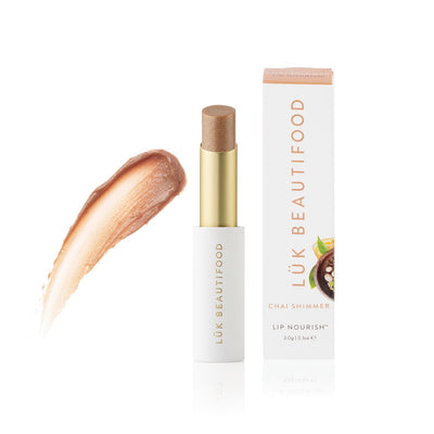 Buy Luk Beautifood Lip Nourish Lipstick in Chai Shimmer colour at One Fine Secret. Luk Beautifood Official Australia Stockist in Melbourne.