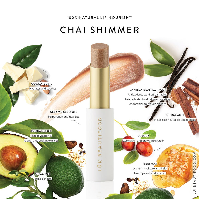 Buy Luk Beautifood Lip Nourish Lipstick in Chai Shimmer colour at One Fine Secret. Luk Beautifood Official Australia Stockist in Melbourne.