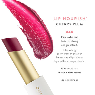 Buy Luk Beautifood Lip Nourish Lipstick in Cherry Plum colour at One Fine Secret. Luk Beautifood Official Australia Stockist in Melbourne.