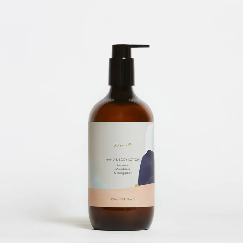 Clean Beauty Body Care. Ena Hand & Body Lotion - Jasmine, Mandarin & Bergamot 500ml - One Fine Secret