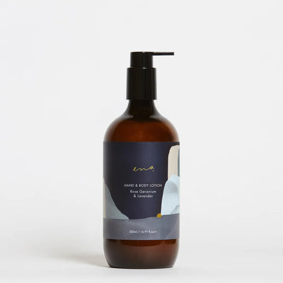 Clean Beauty Body Care. Ena Hand & Body Lotion - Rose Geranium & Lavender 500ml - One Fine Secret