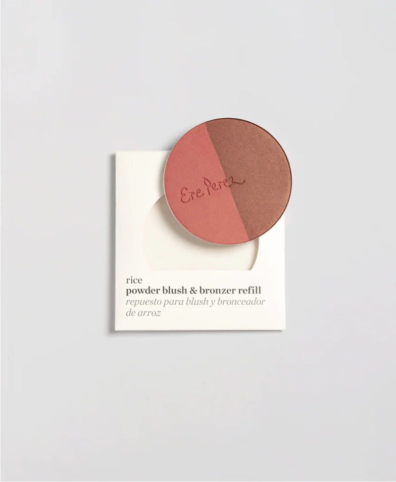 Buy Ere Perez Rice Powder Blush & Bronzer in BROOKLYN - rosy pink/deep bronze at One Fine Secret. Official Stockist. Natural & Organic Makeup Clean Beauty Store in Melbourne, Australia.