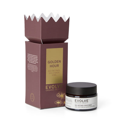 Buy Evolve Organic Beauty Golden Hour Cracker | Bio-Retinol Gold Mask 30ml at One Fine Secret.