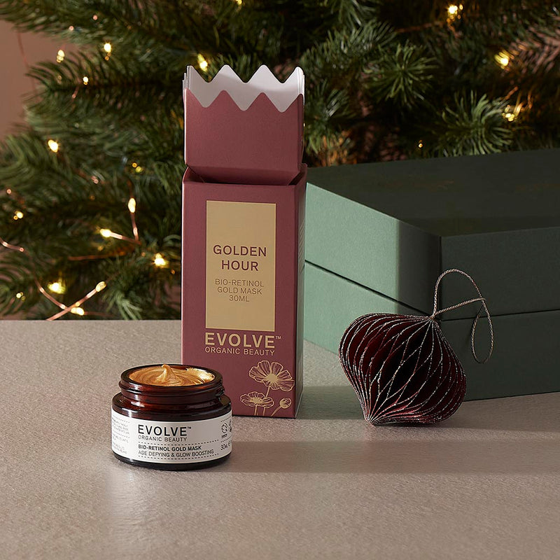 Buy Evolve Organic Beauty Golden Hour Cracker | Bio-Retinol Gold Mask 30ml at One Fine Secret.
