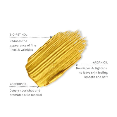 Buy Evolve Organic Beauty Golden Hour Cracker | Bio-Retinol Gold Mask 30ml at One Fine Secret.