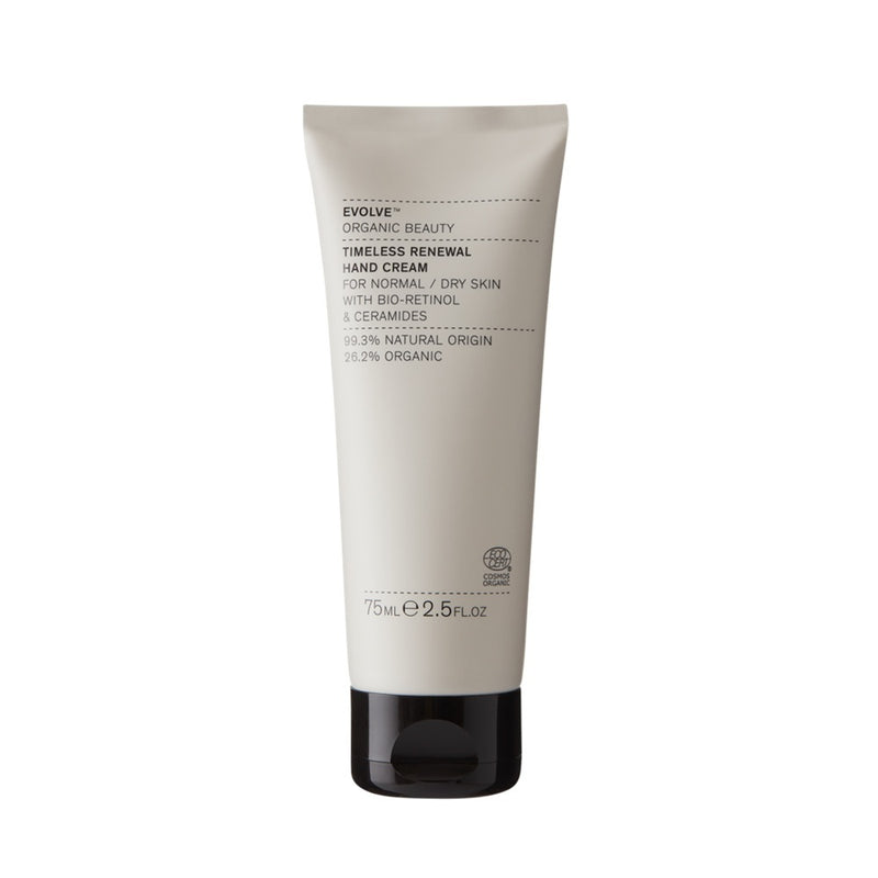 Buy Evolve Organic Beauty Timeless Renewal Hand Cream 75ml at One Fine Secret Clean Beauty.