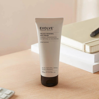 Buy Evolve Organic Beauty Timeless Renewal Hand Cream 75ml at One Fine Secret Clean Beauty.