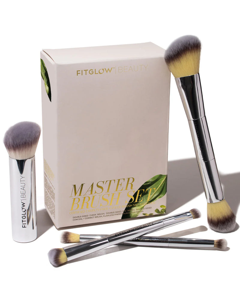 Buy Fitglow Beauty 4 Piece Master Brush Set at One Fine Secret Clean Beauty.