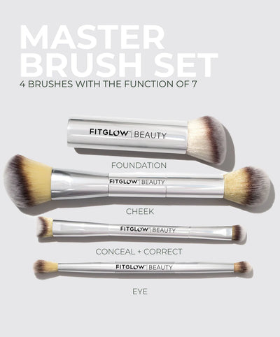 Buy Fitglow Beauty 4 Piece Master Brush Set at One Fine Secret Clean Beauty.
