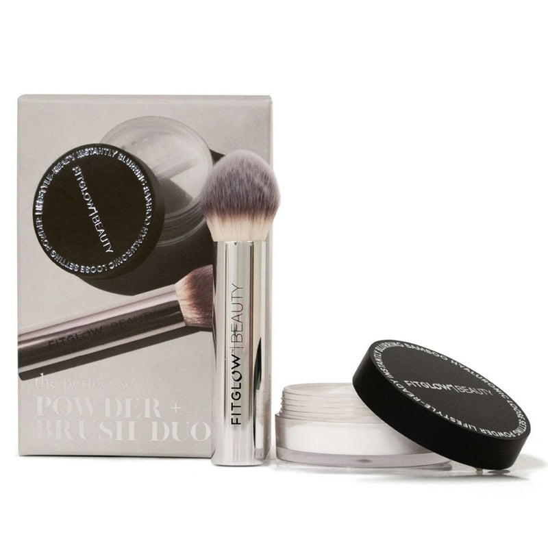 Buy Fitglow Beauty The Perfect Set | Powder + Brush Duo at One Fine Secret Clean Beauty.