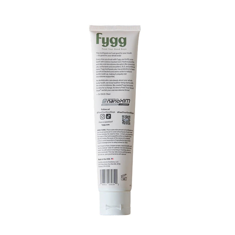 Buy Fygg Prebiotic Toothpaste with Nano-Hydroxyapatite (Mild Mint) at One Fine Secret Clean Beauty.