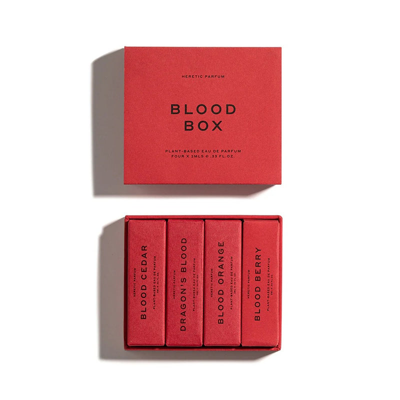 Natural Perfume Discovery Set. Buy Heretic Parfum Blood Box at One Fine Secret.