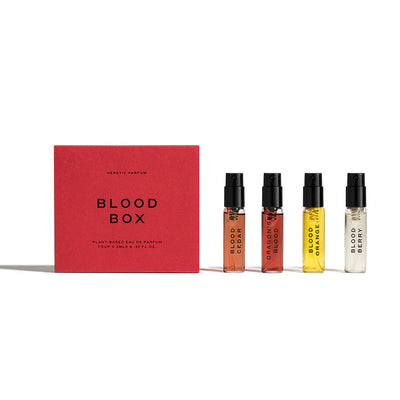 Natural Perfume Discovery Set. Buy Heretic Parfum Blood Box at One Fine Secret.