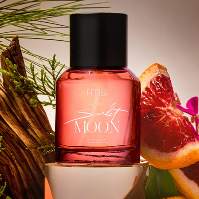 Limited Edition Scarlet Moon Eau de Parfum by RMS Beauty & Heretic Parfum. Available at One Fine Secret, Melbourne.