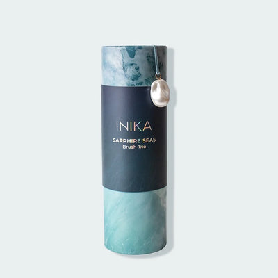 Buy Inika Organic Sapphire Seas Brush Trio at One Fine Secret. Official Stockist. Natural & Organic Makeup Clean Beauty Store in Melbourne, Australia.