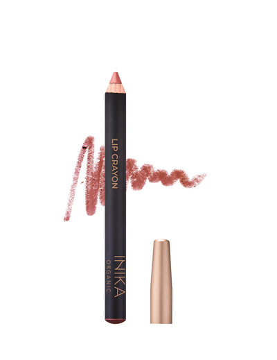 Buy Inika Organic Lip Crayon in Rose Nude colour at One Fine Secret Clean Beauty.