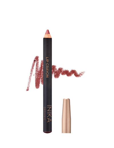 Buy Inika Organic Lip Crayon in Rose Petal colour at One Fine Secret Clean Beauty.