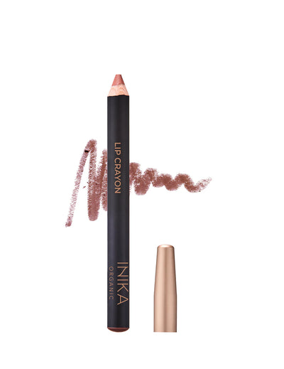 Buy Inika Organic Lip Crayon in Tan Nude colour at One Fine Secret Clean Beauty.