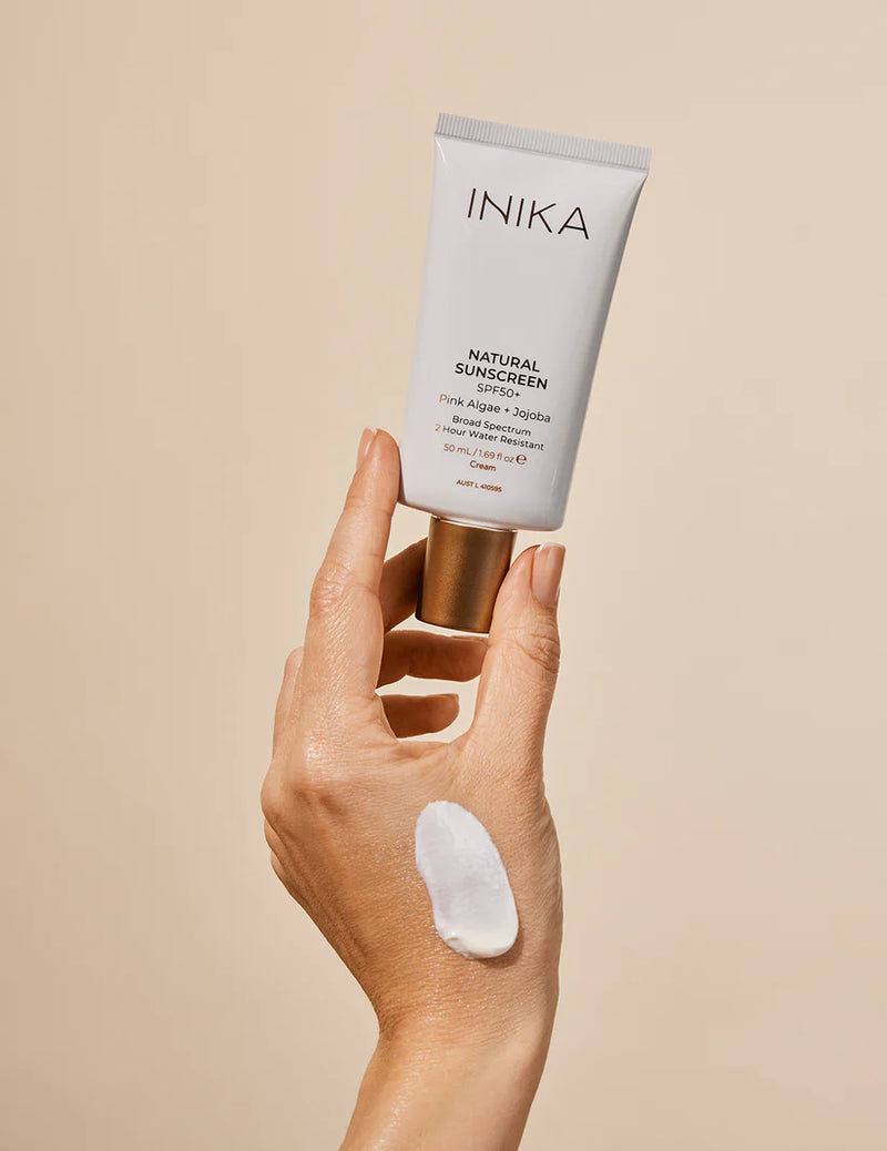 Buy Inika Organic Natural Sunscreen SPF50+ 50ml at One Fine Secret. Official Stockist. Natural & Organic Facial Sunscreen SPF50+. Clean Beauty Melbourne.