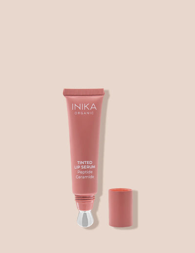 Buy Inika Organic Tinted Lip Serum in Peony colour at One Fine Secret. Natural & Organic Makeup.