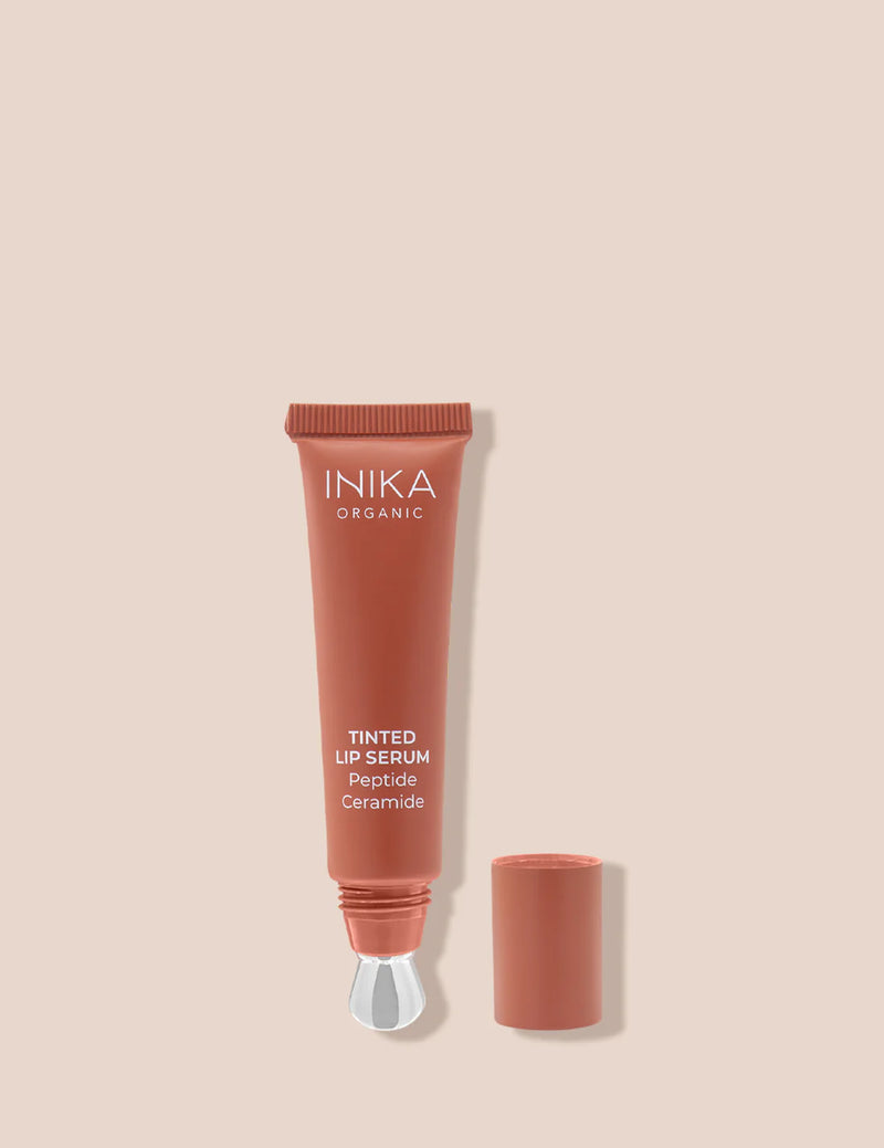 Buy Inika Organic Tinted Lip Serum in Rosewood colour at One Fine Secret. Natural & Organic Makeup.