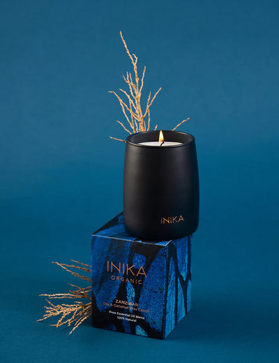 Buy Inika Organic Zanzibar Soy & Coconut Wax Candle 250g at One Fine Secret. Official Stockist. Clean Beauty Melbourne.