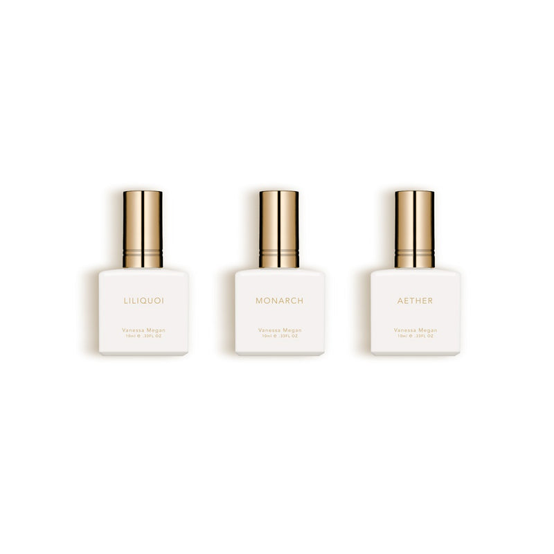 Buy Vanessa Megan 100% Natural Mini Perfume Trio Collection - Blanc at One Fine Secret. Official Stockist. Natural & Organic Perfume Store in Melbourne, Australia.