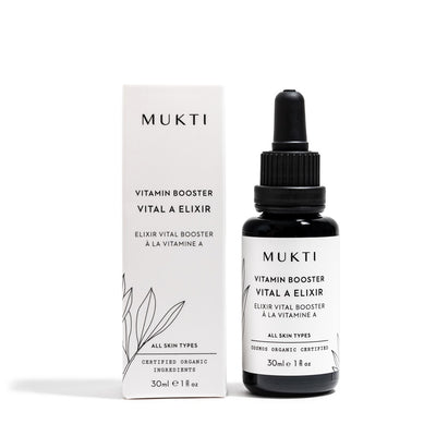 Mukti's upgraded anti-ageing retinal serum. Buy Mukti Vitamin Booster Vital A Elixir at One Fine Secret. Official Stockist. Natural & Organic Skincare Clean Beauty Store in Melbourne, Australia.