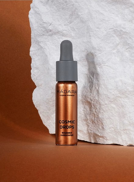 Buy Madara Cosmic Drops Buildable Highlighter in Burning Meteorite colour at One Fine Secret. Official Stockist. Natural & Organic Makeup Clean Beauty Store in Melbourne, Australia.